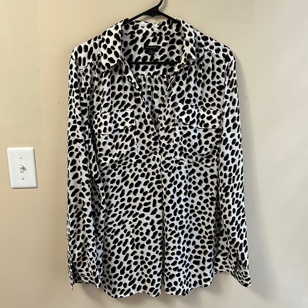 Ann Taylor Animal Print Blouse